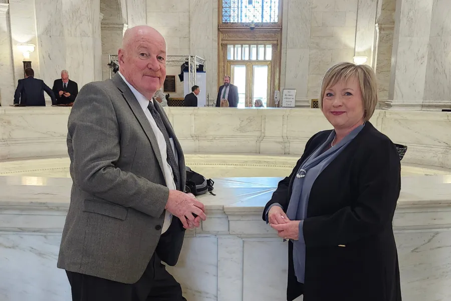 EWV co-presidents at the statehouse